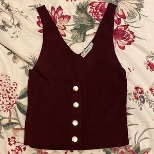 Red Zara Knit Tank